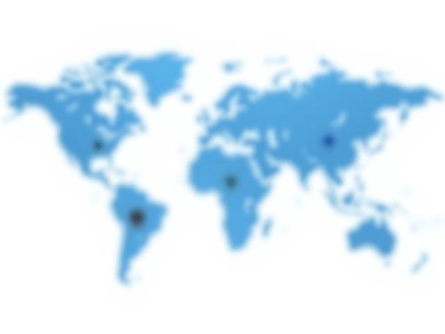 Mapa mundial con marcadores en diferentes países para la expansión internacional
